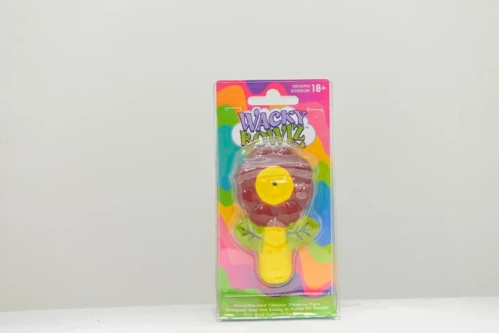 Pipe Hand-Wacky Bowlz – Ceramic Spoon 3.5inch, Purple Flower