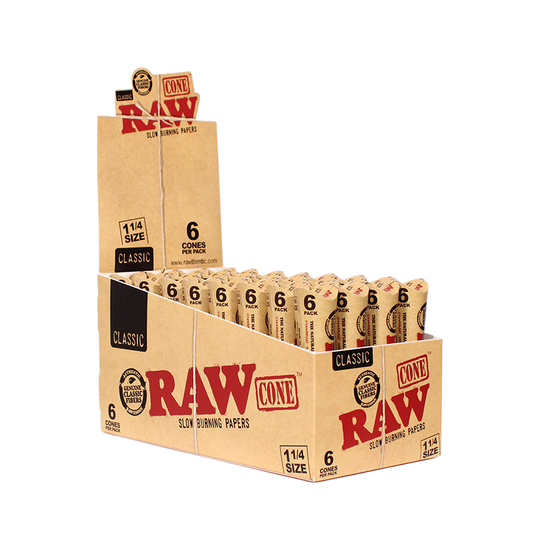 RAW PAPER CONE-RAW - CLASSIC 1.25 SIZE, 32/6PK