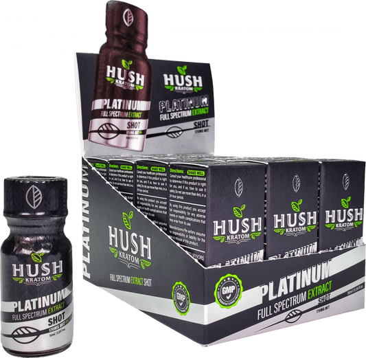 HUSH KRATOM DRINK-HUSH - PLATINUM 10ML, 12PC/BOX