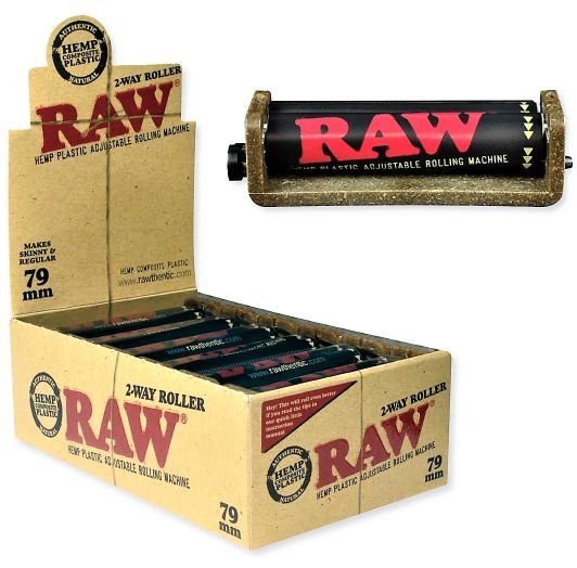 RAW ROLLING MACHINE-RAW - ECO PLASTIC 2 WAY ADJUSTABLE 79MM, 12PC/BOX