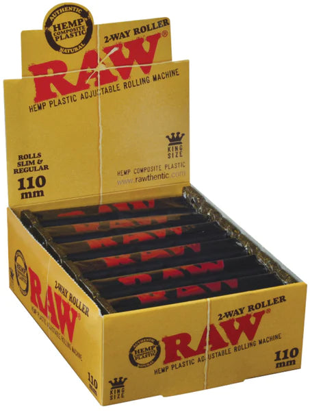 RAW ROLLING MACHINE-RAW - ECO PLASTIC 2 WAY ADJUSTABLE 110MM, 12PC/BOX