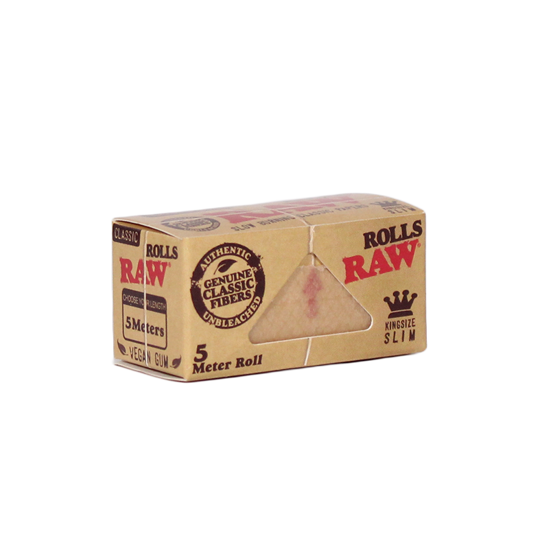 RAW PAPER-RAW - CLASSIC KING SIZE SLIM 5 METER, 24PC/BOX