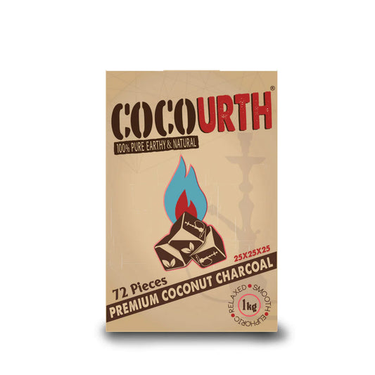 COCOURTH HOOKAH CHARCOAL-COCOURTH - PREMIUM COCONUT CUBES, 72PC/BOX