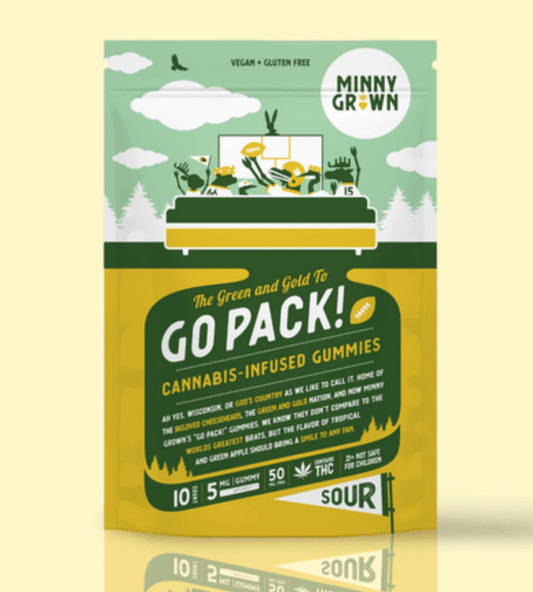 Hemp Edibles-Minny Grown - THC Gummies Go Pack, 50mg, 10pc/bag