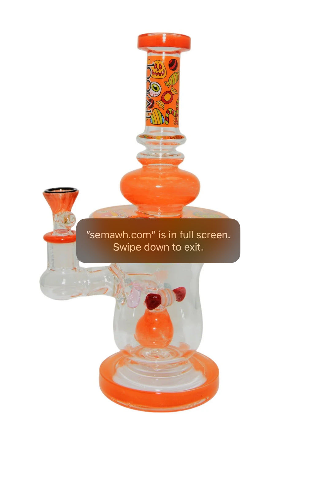 Lookah 11in Water Pipe Candy, Orange (WPC810OR)