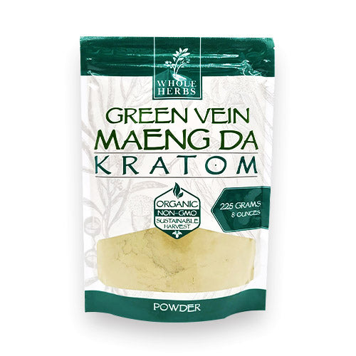 WHOLE HERBS KRATOM POWDER-WHOLE HERBS - GREEN MAENG DA, 8OZ, 225G