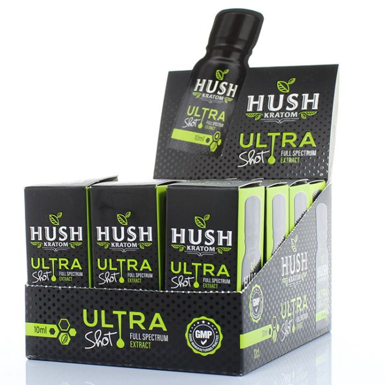 HUSH KRATOM DRINK-HUSH - ULTRA LIME 10ML, 12PC/BOX