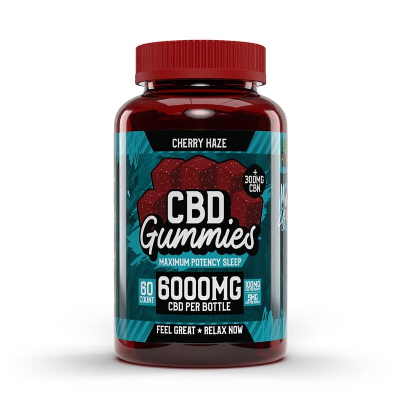 CBD Gummies Maximum Potency Sleep Cherry Haze 6000mg, 60pc/jar