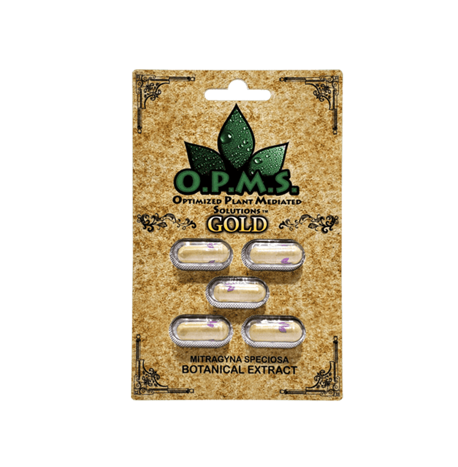 OPMS KRATOM CAPSULE-OPMS - GOLD, 5CT/PACK (10PACK/BUNDLE)