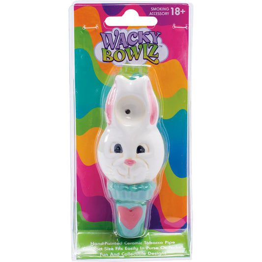 Pipe Hand-Wacky Bowlz – Ceramic Spoon 3.5inch, White Rabbit