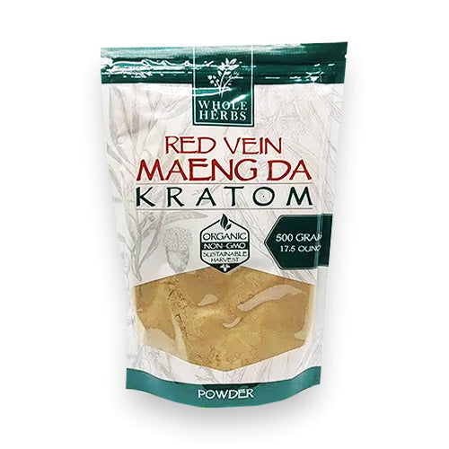 WHOLE HERBS KRATOM POWDER-WHOLE HERBS - RED MAENG DA, 17.5OZ, 500G