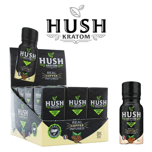 HUSH KRATOM DRINK-HUSH - ULTRA COFFEE 10ML, 12PC/BOX