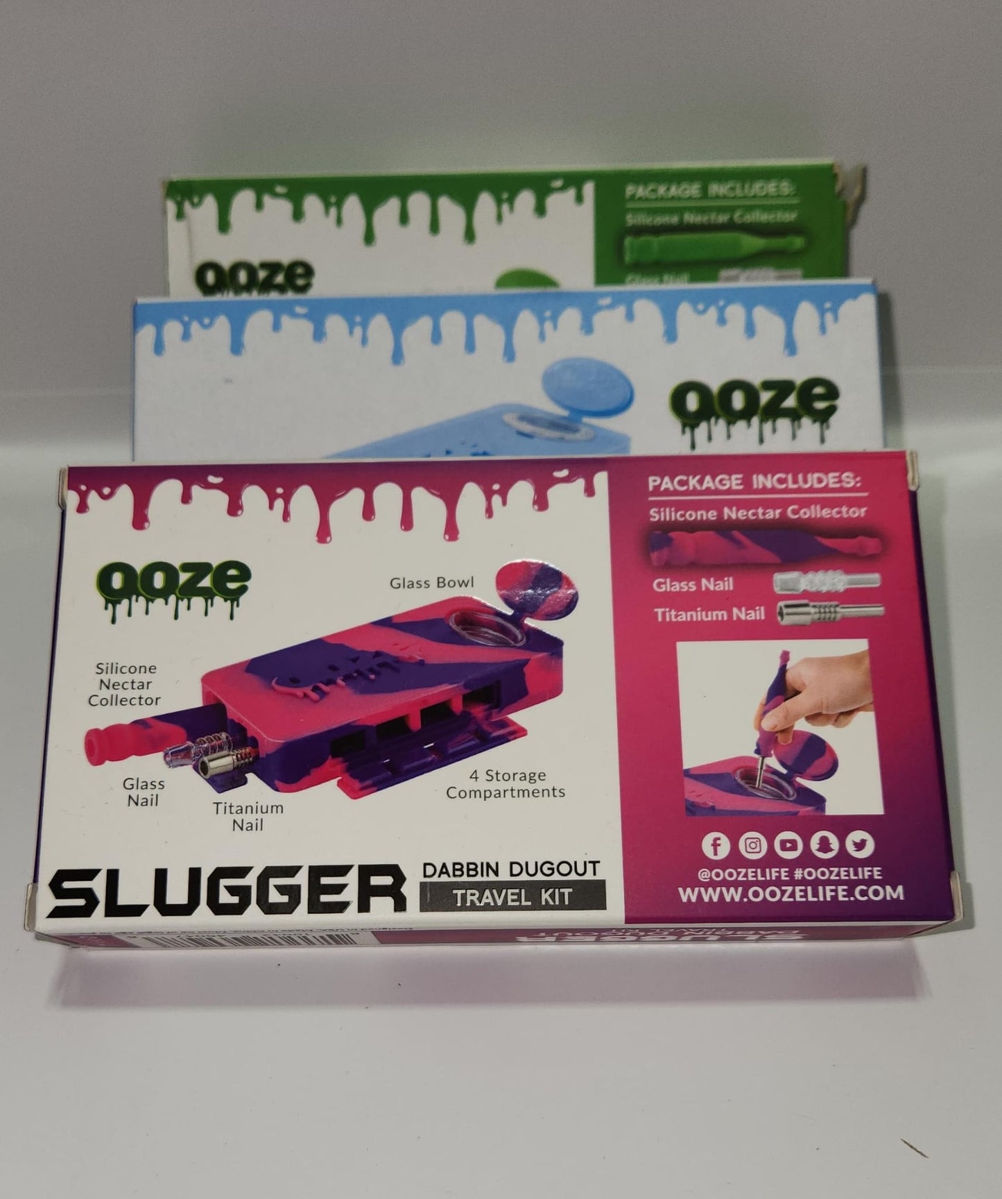 OOZE SMOKING ACCESSORIES-OOZE - SLUGGER DABBIN DUGOUT TRAVEL KIT 5IN1