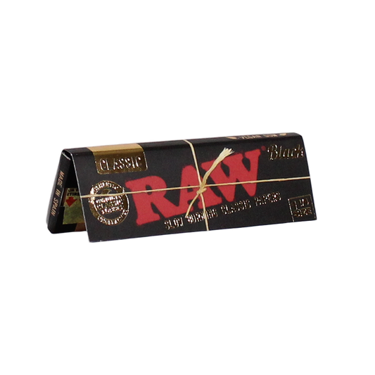 RAW PAPER-RAW - CLASSIC BLACK NATURAL 1.25 SIZE, 24PC/BOX