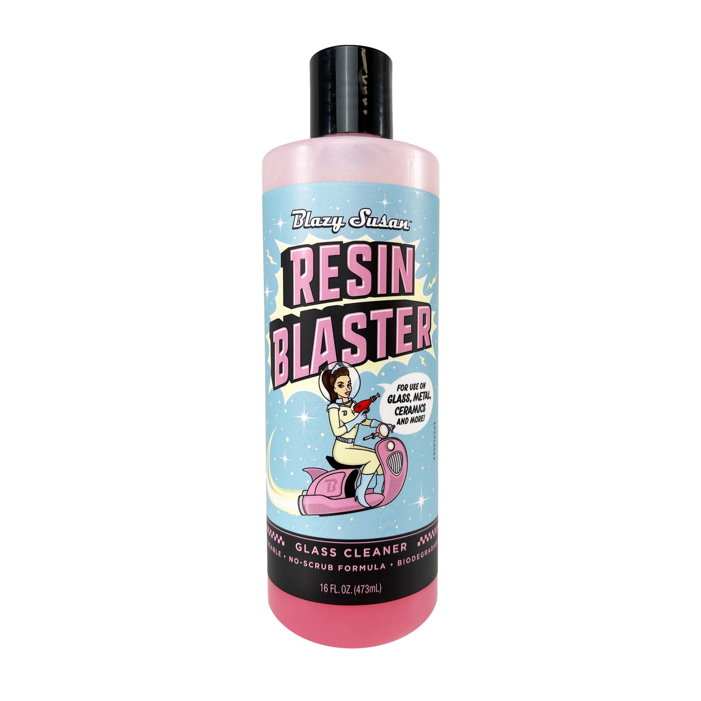 BLAZY SUSAN GLASS CLEANER-BLAZY SUSAN - RESIN BLASTER, 16OZ