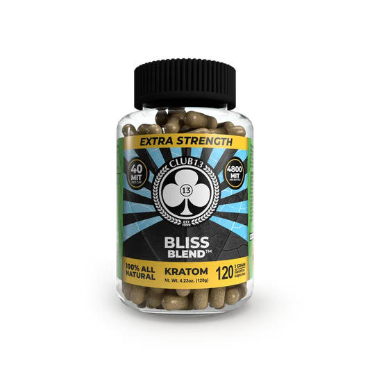 CLUB 13 KRATOM CAPSULE-CLUB 13 - EXTRA STRENGTH BLISS BLEND, 1000 MIT