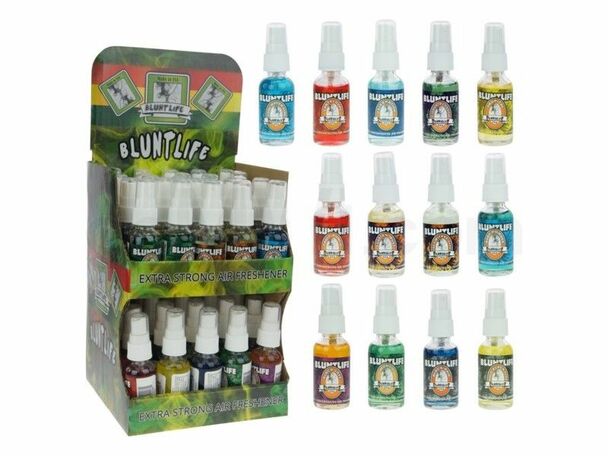 BLUNTLIFE AIR FRESHNER-BLUNTLIFE - EXTRA STRONG AIRFRESHNER, MIX FLAVORS 1OZ/BOTTLE, 50PC/DISPLAY