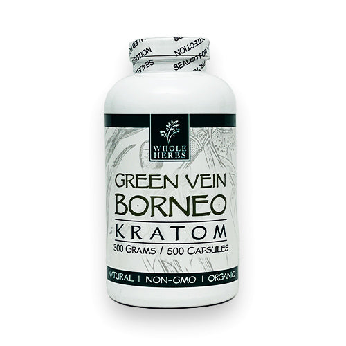 WHOLE HERBS KRATOM CAPSULE-WHOLE HERBS - GREEN BORNEO 300G, 500CAPS