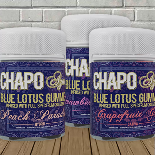 CHAPO HEMP EDIBLES-CHAPO - AZUL BLUE LOTUS GUMMIES CBD-CBN, 3G (6PC/BOX)