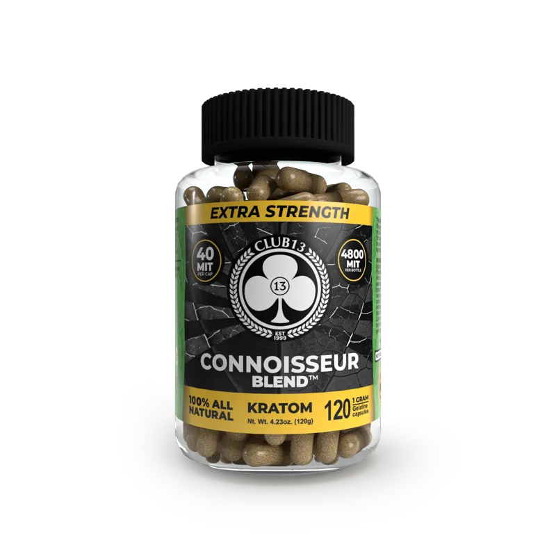 CLUB 13 KRATOM CAPSULE-CLUB 13 - EXTRA STRENGTH CONNOISSEUR BLEND, 1000 MIT