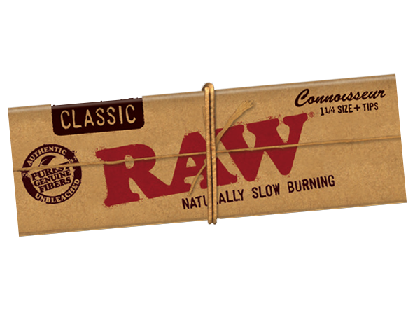 RAW PAPER-RAW - CLASSIC CONNOISSEUR W/TIPS, 24PC/BOX