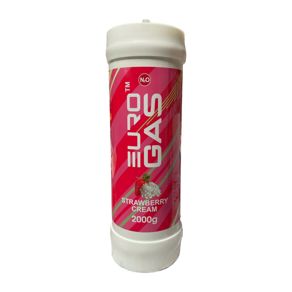 Cream Chargers-Euro Gas - 3.3L-2000g, Strawberry Cream (2pc/box)