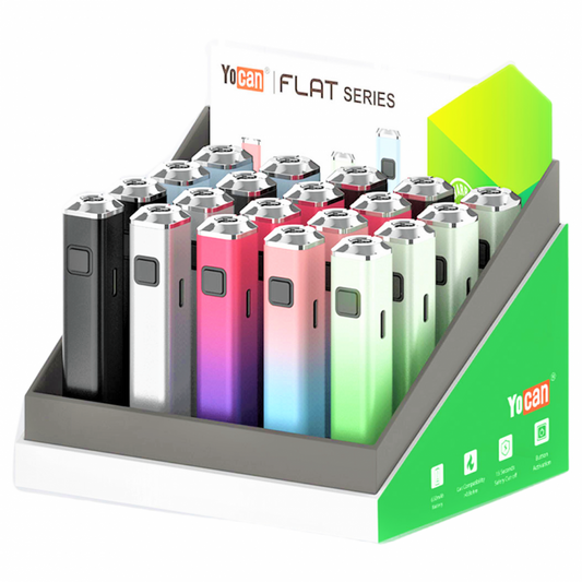 YOCAN VAPORIZER BATTERY-YOCAN - FLAT PLUS VV 900MAH MIX COLOR, 20PC/DISPLAY