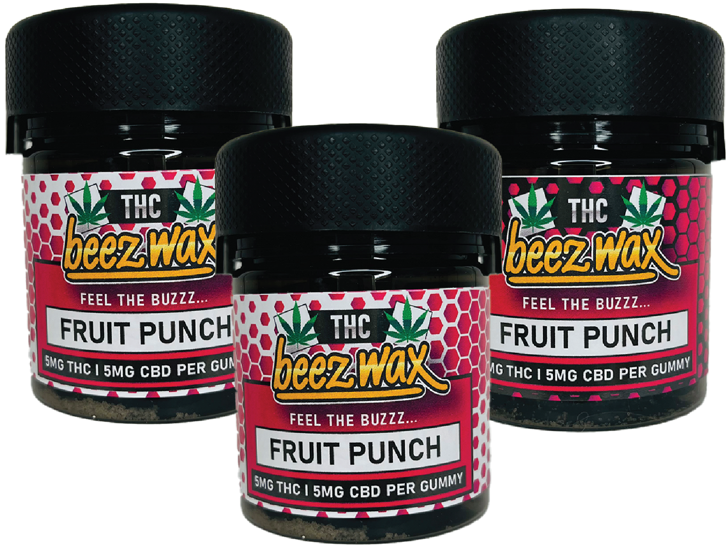 BEEZWAX HEMP EDIBLES-BEEZWAX - LEGAL THC 9 GUMMIES FRUIT PUNCH, 50MG (6PC/BOX)