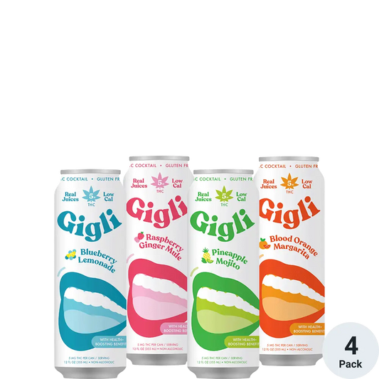 GIGLI HEMP DRINK-GIGLI - LEGAL THC CANNABIS COCTAIL, 10MG, 12OZ CAN (4PC/BUNDLE)