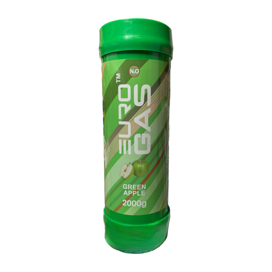 Cream Chargers-Euro Gas - 3.3L-2000g, Green Apple (2pc/box)