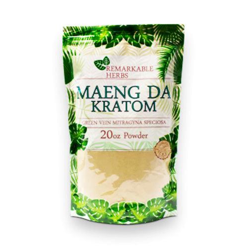 REMARKABLE HERBS KRATOM POWDER-REMARKABLE HERBS - GREEN MAENG DA, 20OZ