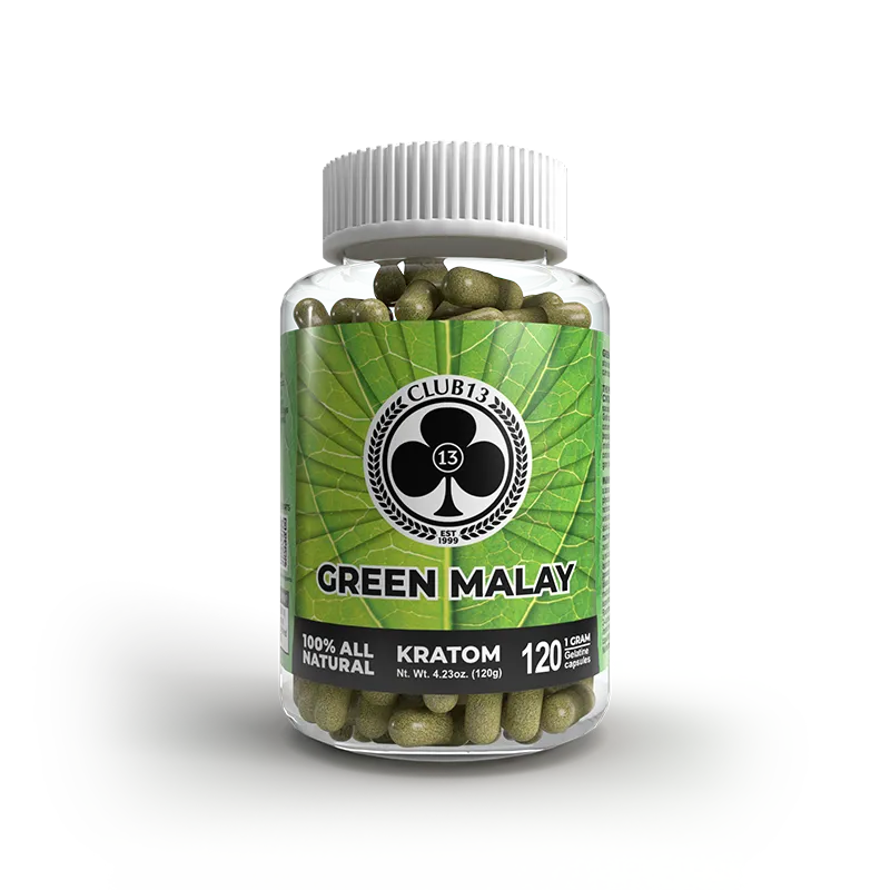 CLUB 13 KRATOM CAPSULE-CLUB 13 - GREEN MALAY, 25MG