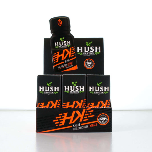 HUSH KRATOM DRINK-HUSH - HK FULL SPECTRUM SHOT, 10ML (12PC/BOX)