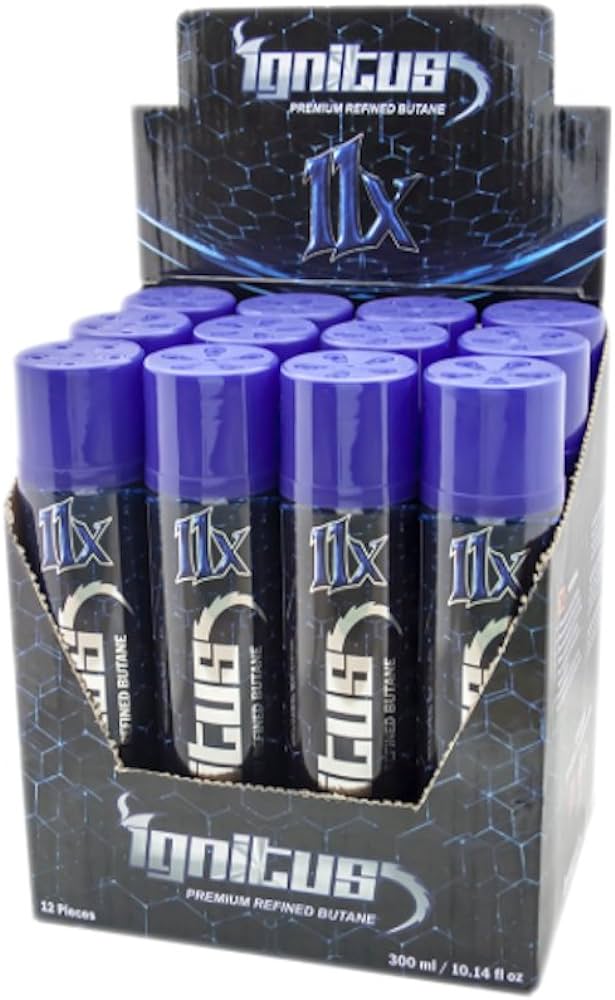 IGNITUS BUTANE-IGNITUS - 11X PREMIUM REFINED 300ML, (12PC/BOX)