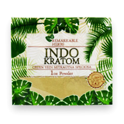 REMARKABLE HERBS KRATOM POWDER-REMARKABLE HERBS - GREEN INDO, 1OZ