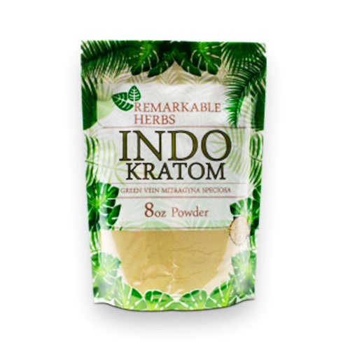 REMARKABLE HERBS KRATOM POWDER-REMARKABLE HERBS - GREEN INDO, 8OZ