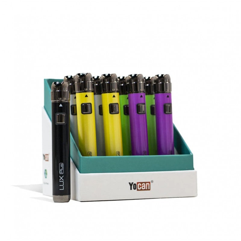 YOCAN VAPORIZER BATTERY-YOCAN - LUX PLUS 650MAH MIX COLOR, 12PC/DISPLAY