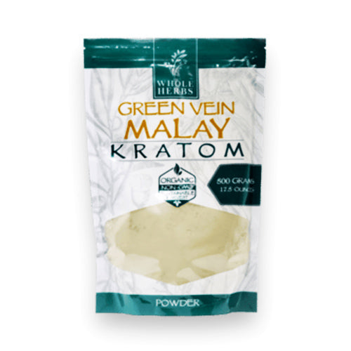 WHOLE HERBS KRATOM POWDER-WHOLE HERBS - GREEN MALAY, 17.5OZ, 500G