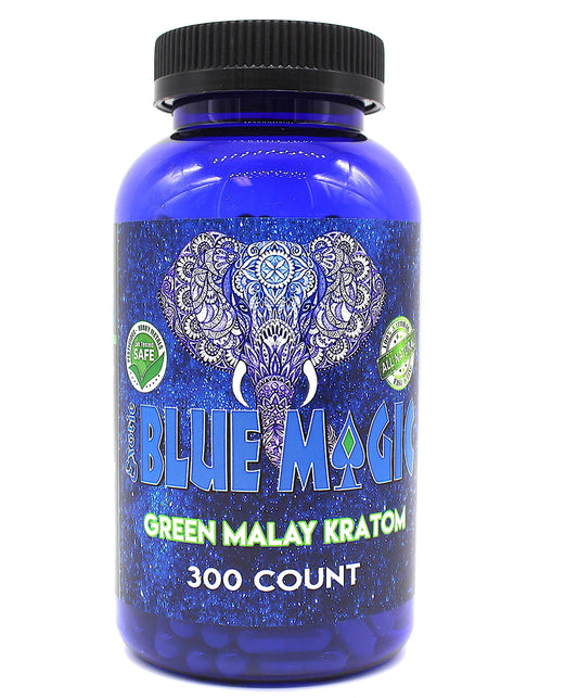 BLUE MAGIC KRATOM CAPSULE-BLUE MAGIC - GREEN MALAY, 300CT