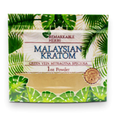 REMARKABLE HERBS KRATOM POWDER-REMARKABLE HERBS - GREEN MALAYSIAN, 1OZ