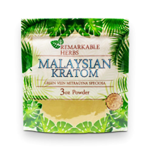 REMARKABLE HERBS KRATOM POWDER-REMARKABLE HERBS - GREEN MALAYSIAN, 3OZ