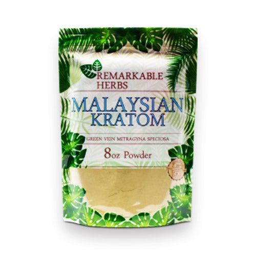 REMARKABLE HERBS KRATOM POWDER-REMARKABLE HERBS - GREEN MALAYSIAN, 8OZ