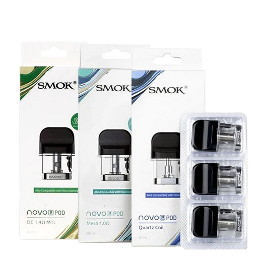 SMOK E-CIG COILS/PODS-SMOK - NOVO2 REPLACEMENT CARTRIDGE W/COIL, 3PC/PACK