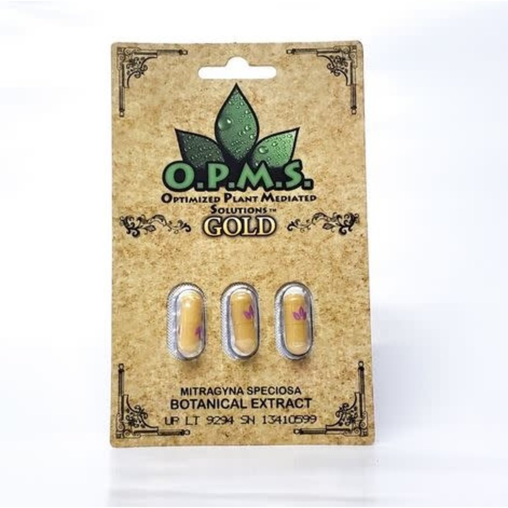 OPMS KRATOM CAPSULE-OPMS - GOLD, 3CT/PACK (10PACK/BUNDLE)