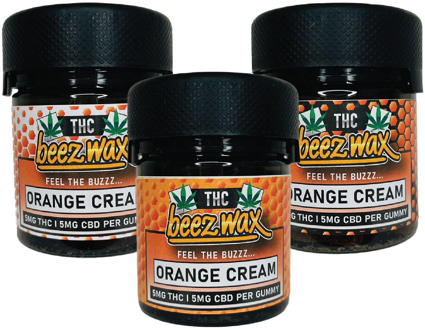 BEEZWAX HEMP EDIBLES-BEEZWAX - LEGAL THC 9 GUMMIES ORANGE CREAM, 50MG (6PC/BOX)