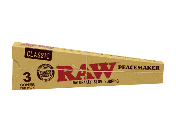 RAW PAPER CONE-RAW - PEACEMAKER 3PC/PACK, 16PACK/DISPLAY