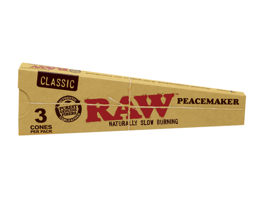 RAW PAPER CONE-RAW - PEACEMAKER 3PC/PACK, 16PACK/DISPLAY