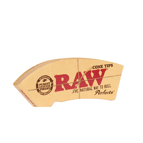 RAW PAPER ACCESSORIES-RAW - PRE-ROLLED CONE TIPS PERFECTO, 20PC/BOX