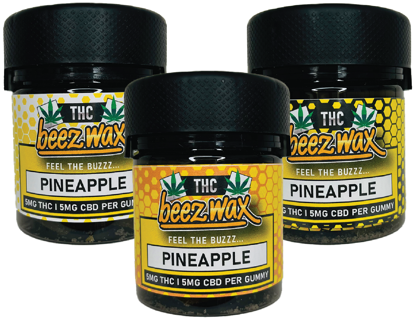 BEEZWAX HEMP EDIBLES-BEEZWAX - LEGAL THC 9 GUMMIES PINEAPPLE, 50MG (6PC/BOX)