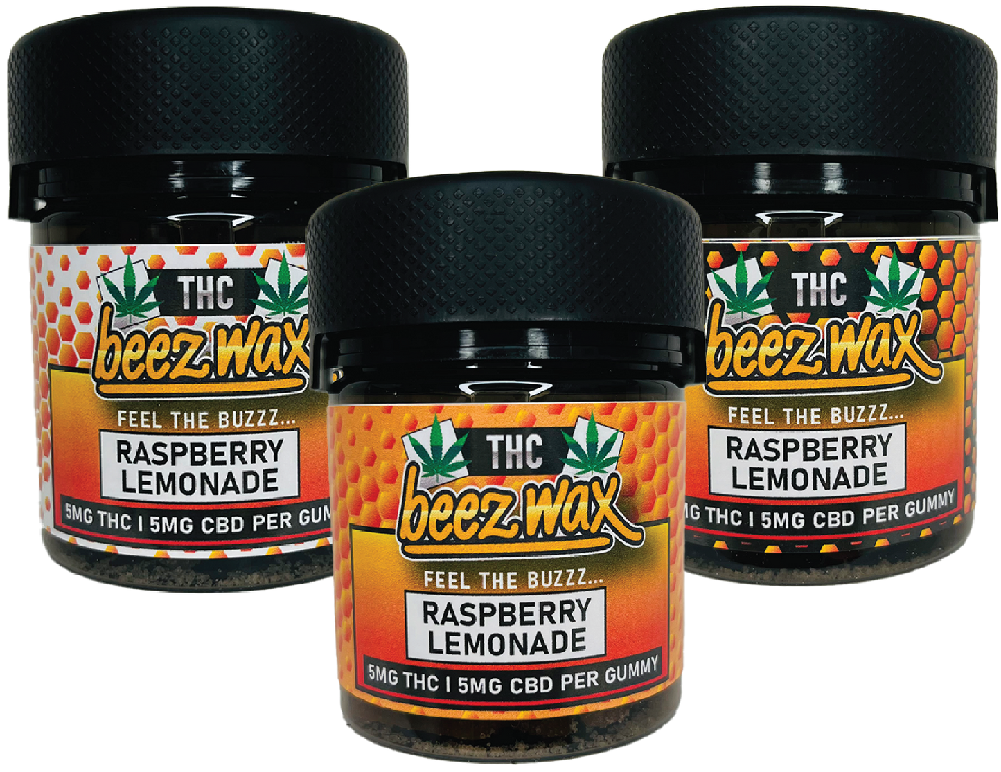 BEEZWAX HEMP EDIBLES-BEEZWAX - LEGAL THC 9 GUMMIES RASPBERRY LEMONADE, 50MG (6PC/BOX)